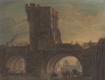 シュルーズベリーの古い橋 作： Paul Sandby